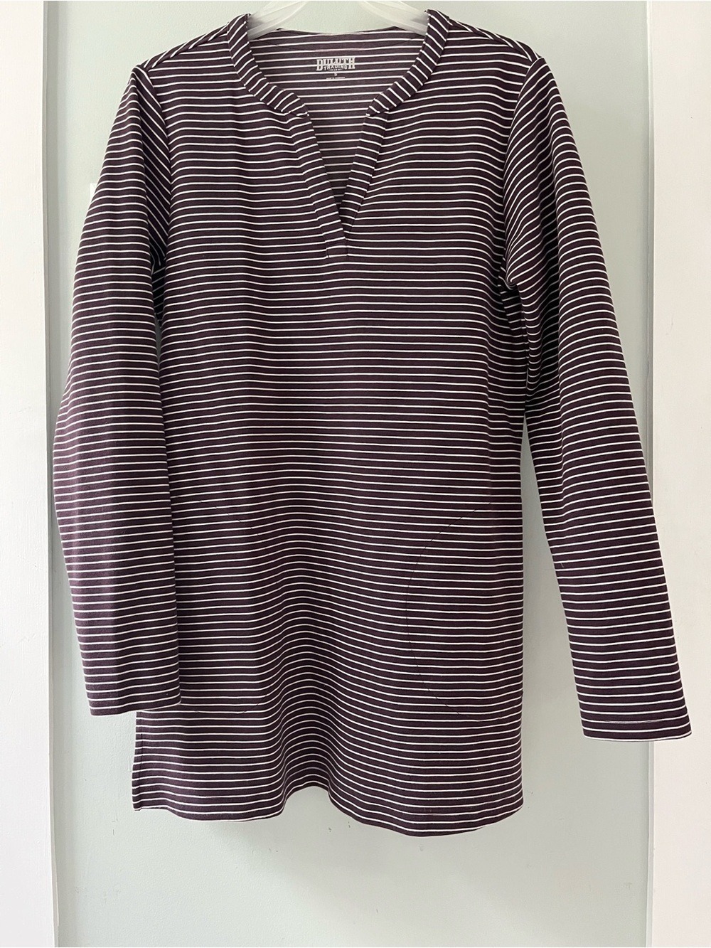 Duluth Trading Co Ponte Pro Striped Tunic Top Womens Small like new